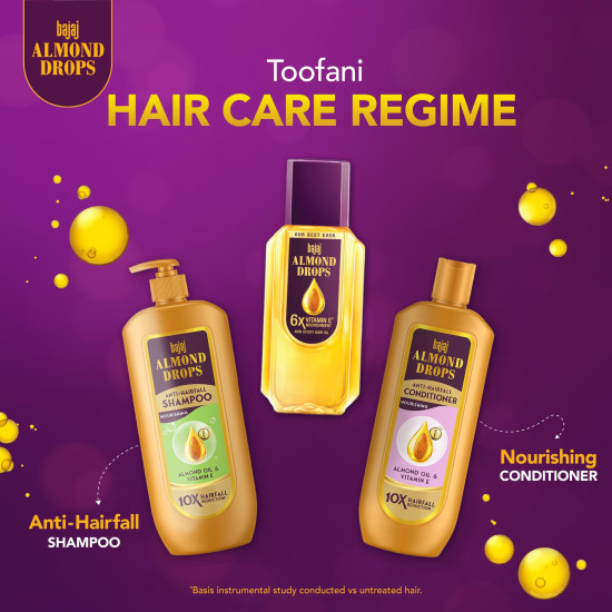 Bajaj Almond Drops Hair Oil - 6X Vitamin E & Hair Fall Control Bajaj Almond Drops Hair Oil - 6X Vitamin E & Hair Fall Control