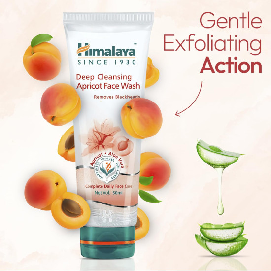 Himalaya Herbals Deep Cleansing Apricot Face Wash - Natural Exfoliation