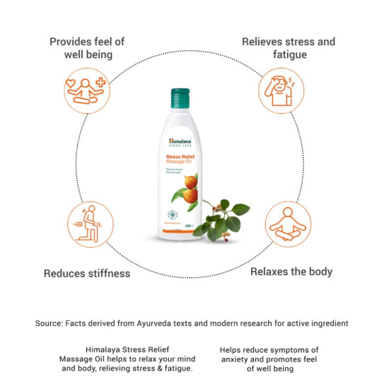 Himalaya Stress Relief Massage Oil - 200ml - Relax & Rejuvenate