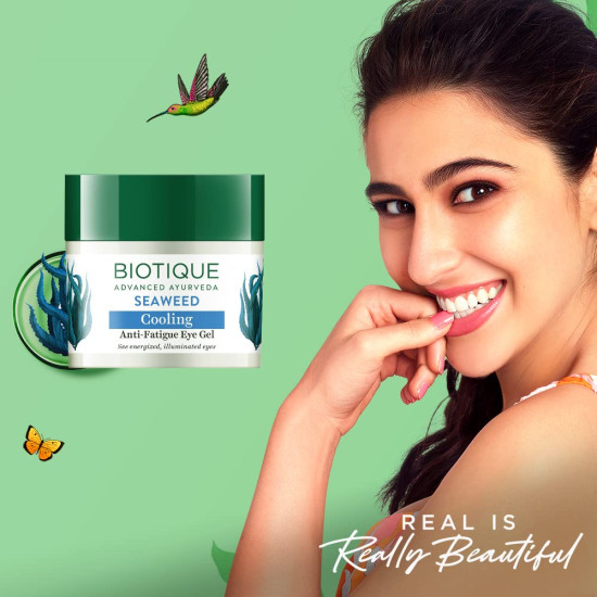 Biotique Bio Seaweed Revitalizing Anti Fatigue Eye Gel - Reduces Dark Circles & Puffiness
