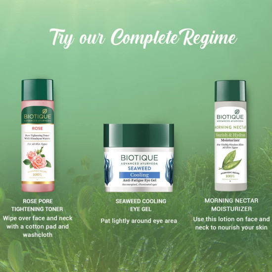 Biotique Bio Seaweed Revitalizing Anti Fatigue Eye Gel - Reduces Dark Circles & Puffiness