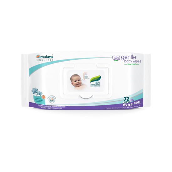 Himalaya Gentle Baby Wipes - 72 Wipes for Delicate Skin