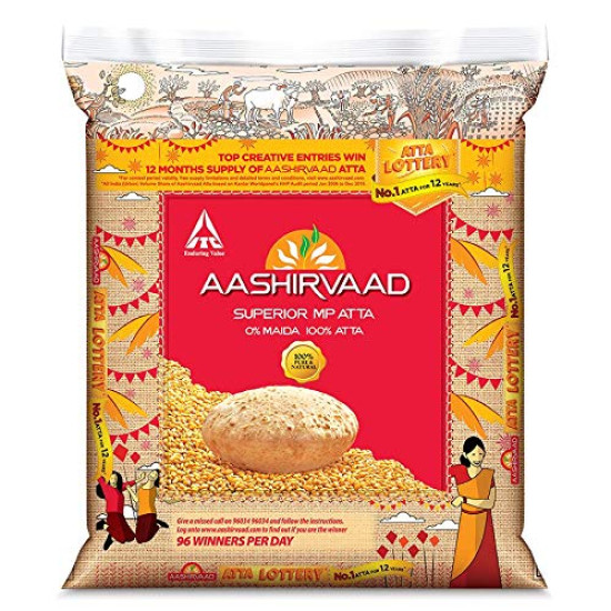 Aashirvaad Superior MP Atta - Premium Quality Whole Wheat Flour