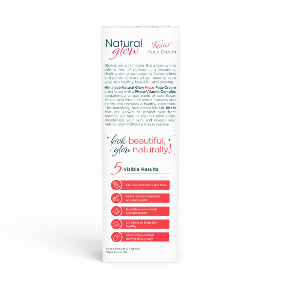 Himalaya Natural Glow Face Cream - Non-greasy, Even-toned Radiance