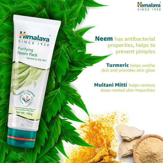 Himalaya Purifying Neem Pack, 50g - Acne Prevention & Face Cleansing