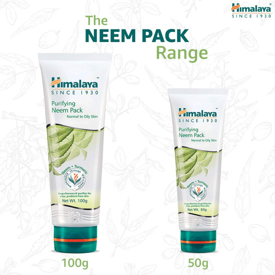Himalaya Purifying Neem Pack, 50g - Acne Prevention & Face Cleansing