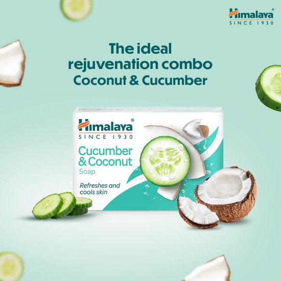 Himalaya Herbals Refreshing Cucumber & Coconut Soap - Soothing Skincare