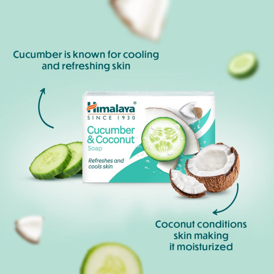 Himalaya Herbals Refreshing Cucumber & Coconut Soap - Soothing Skincare