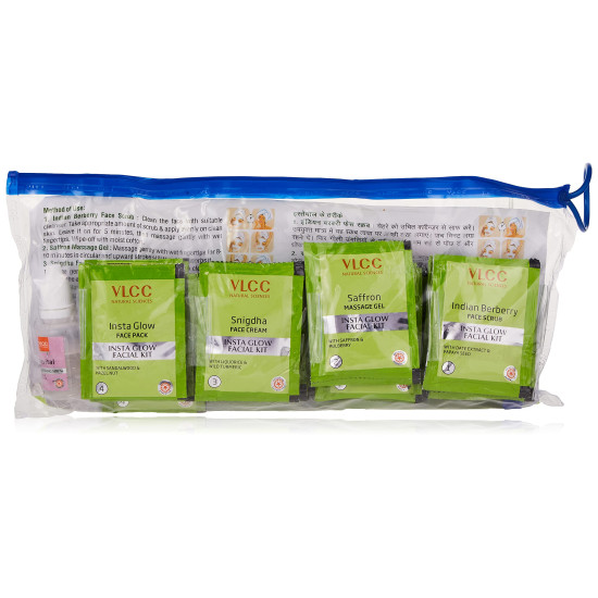 VLCC Salon Series Insta Glow Facial Kit - Youthful Glow with Saffron & Berberry