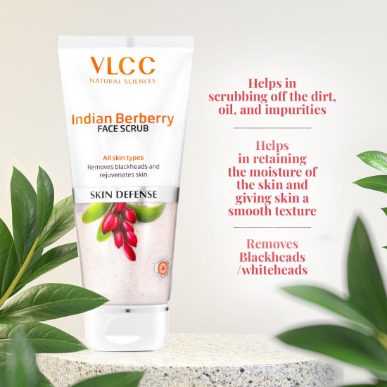 VLCC Indian Berberry Face Scrub - Gentle Exfoliation for Clear Skin