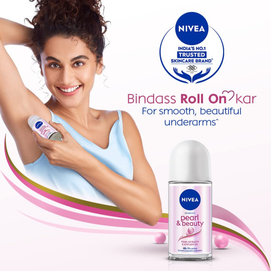 NIVEA Pearl and Beauty Deo Roll On - 48H Smooth & Beautiful Underarms