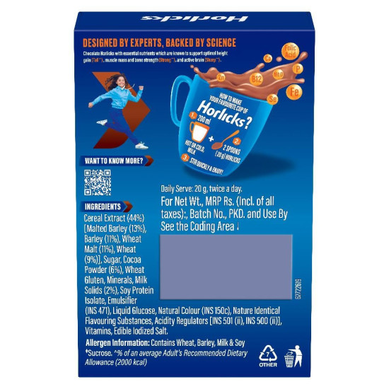 Horlicks Junior Chocolate Flavour Health & Nutrition Drink - Brain Development & Immunity