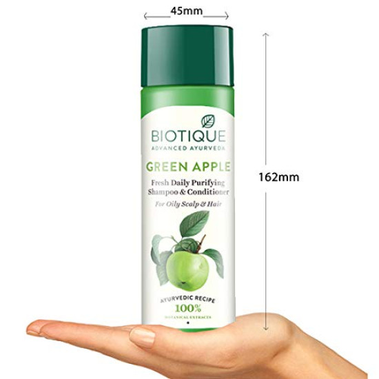 Biotique Green Apple Shine & Gloss Shampoo & Conditioner - Promotes Healthy, Shiny Hair