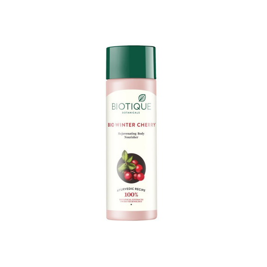 Biotique Winter Cherry Rejuvenating Body Lotion - Intense Hydration & Anti-Aging