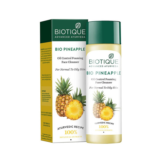 Biotique Bio Pineapple Oil Control Foaming Face Cleanser - Natural Skincare