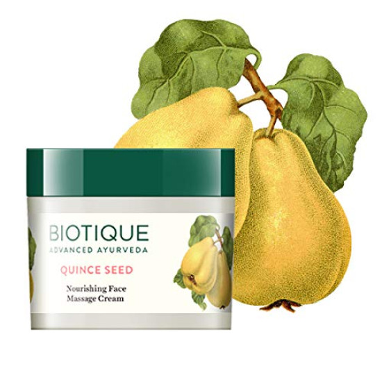 Biotique Quince Seed Anti Aging Face Massage Cream - Nourishing Skincare for Normal to Dry Skin