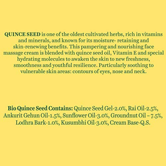 Biotique Quince Seed Anti Aging Face Massage Cream - Nourishing Skincare for Normal to Dry Skin