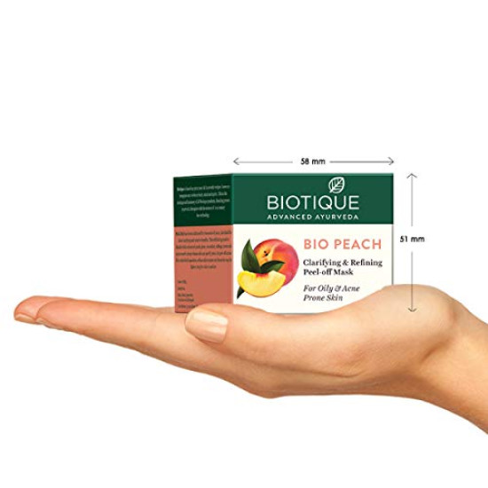Biotique Bio Peach Clarifying and Refining Peel Off Mask - For Oily & Acne Prone Skin