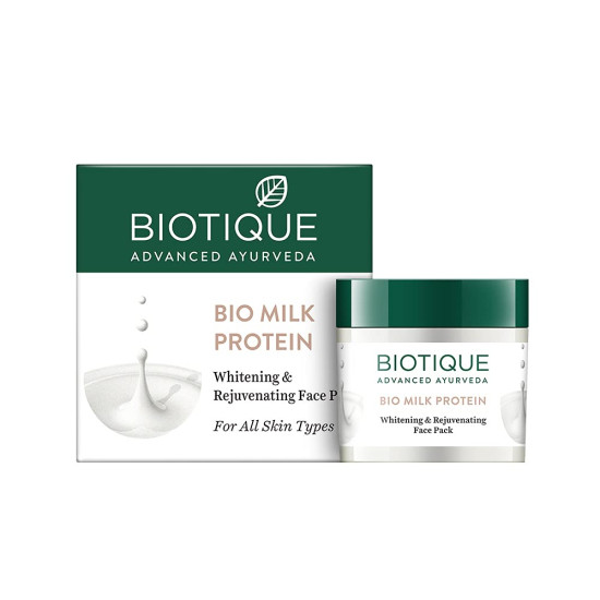 Biotique Milk Protein Instant Glow Brightening Face Pack - For All Skin Types