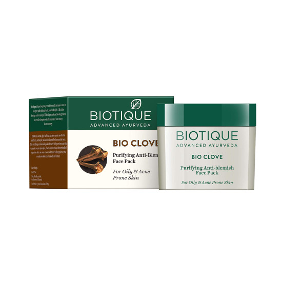 Biotique Clove Oil Control Anti Blemish Face Pack - 75gm for Clear Skin