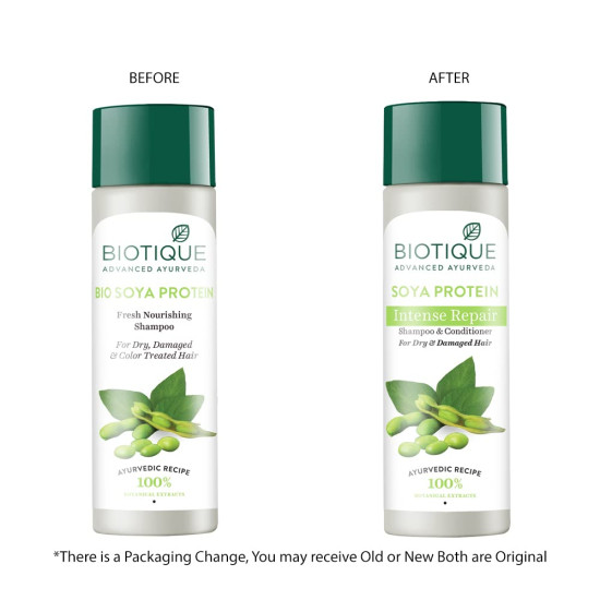 Biotique Bio Soya Protein Fresh Nourishing Shampoo - Repairs Dry and Damaged Hair