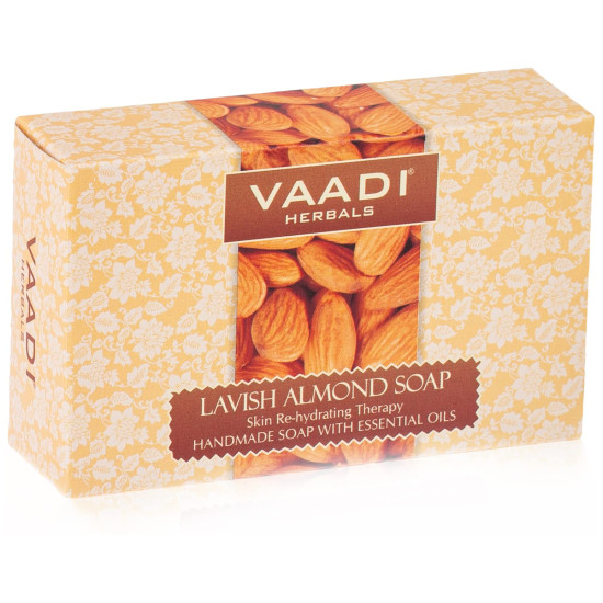 Vaadi Herbals Lavish Almond Soap, 75g - Deep Moisturizing Cleanser