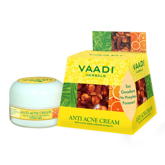 Vaadi Herbals Anti Acne Cream - Clove and Neem Extract for Clear Skin