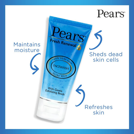 Pears Fresh Renewal Gentle Ultra Mild Daily Cleansing Facewash - Ph Balanced & 100% Soap Free