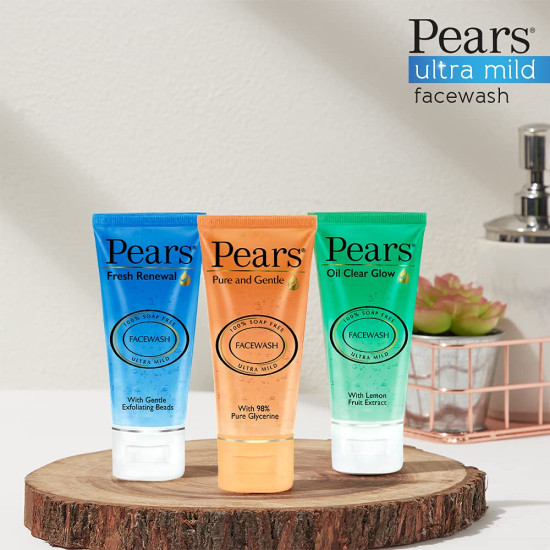 Pears Fresh Renewal Gentle Ultra Mild Daily Cleansing Facewash - Ph Balanced & 100% Soap Free