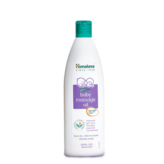 Himalaya Baby Massage Oil (200ml, White) - Herbal Nourishment for Delicate Skin