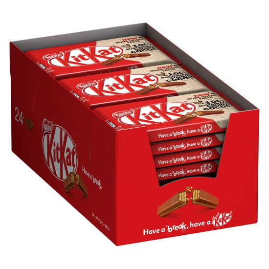 Nestle KIT KAT 4 Finger Chocolate - Crispy Wafers & Milk Chocolate