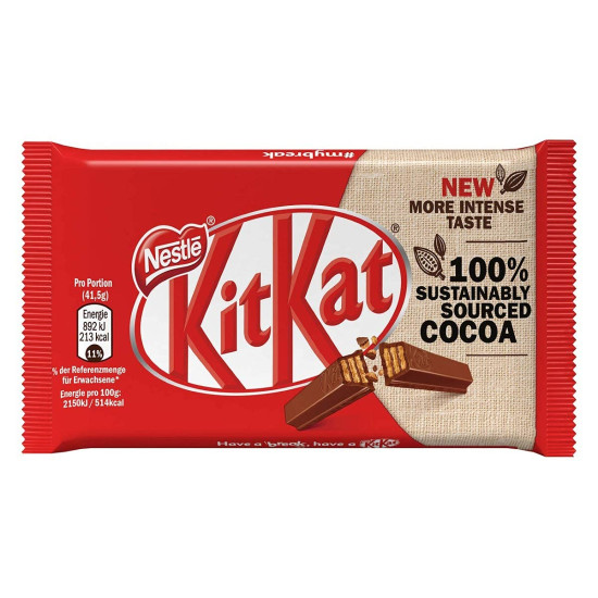 Nestle KIT KAT 4 Finger Chocolate - Crispy Wafers & Milk Chocolate