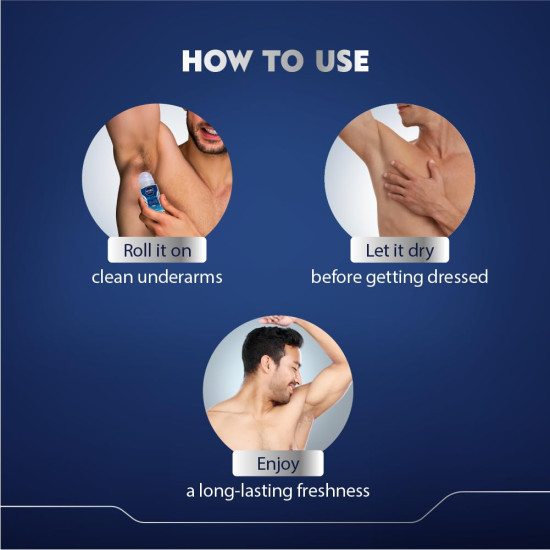 NIVEA MEN Fresh Active Deo Roll On - 48H Freshness with Ocean Extracts