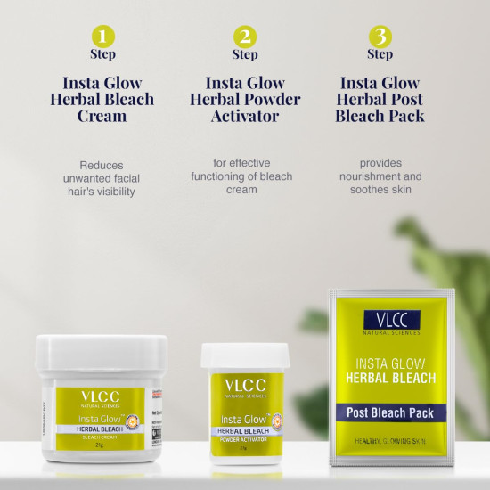 VLCC Natural Sciences Insta Glow Herbal Bleach - Radiant, Even Skin Tone