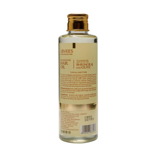 Jovees Herbal Bringraj & Olive Bio-Advanced Hair Oil - Nourishes & Reduces Hairfall