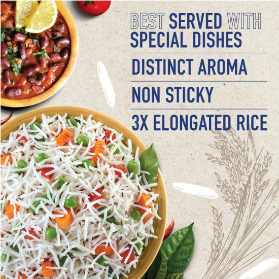 India Gate Basmati Rice Bag, Super, 5kg - Premium Quality