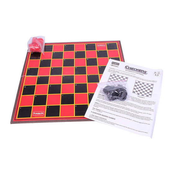 Funskool Games - Checkers Plus 5: 5-in-1 Board Game Set for Kids & Family