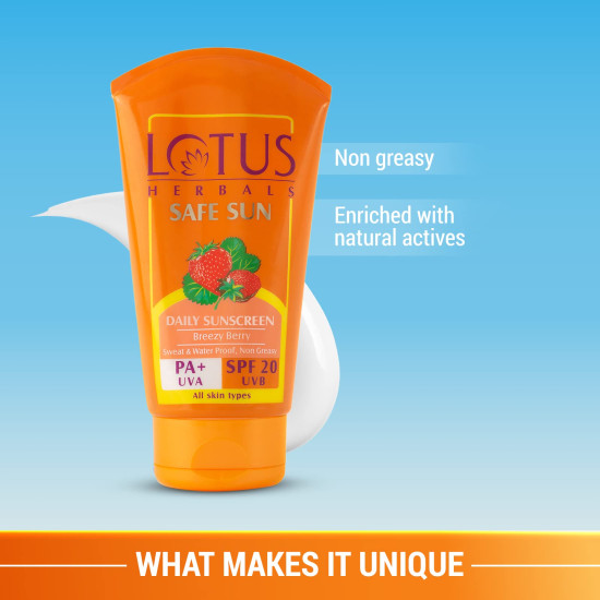 Lotus Herbals Safe Sun Block Cream SPF 20 - Complete Sun Protection