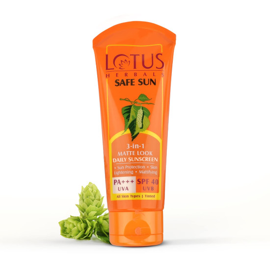 Lotus Herbals Safe Sun 3-In-1 Matte Look Daily Sunblock Lotion SPF 40 - Matte Finish
