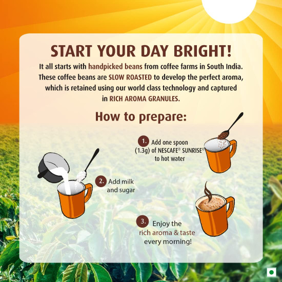 Nescafé Sunrise Instant Coffee-Chicory Mix - Rich Aroma and Taste