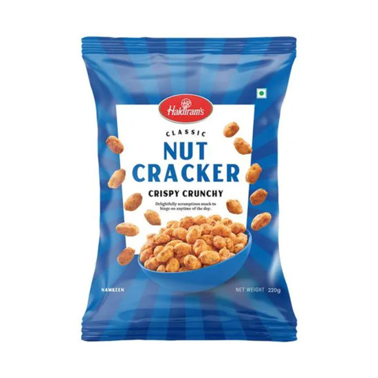 Haldiram's Nut Cracker, 200G + 20G Extra - Authentic Indian Snack