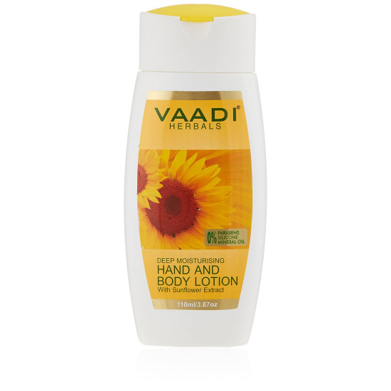 Vaadi Herbals Hand and Body Lotion with Sunflower Extract - Moisturizing and Soothing