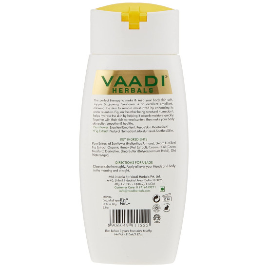 Vaadi Herbals Hand and Body Lotion with Sunflower Extract - Moisturizing and Soothing