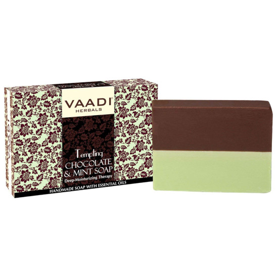 Vaadi Herbals Tempting Chocolate and Mint Soap - Deep Moisturising Therapy