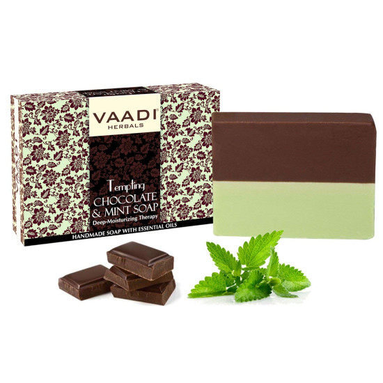 Vaadi Herbals Tempting Chocolate and Mint Soap - Deep Moisturising Therapy