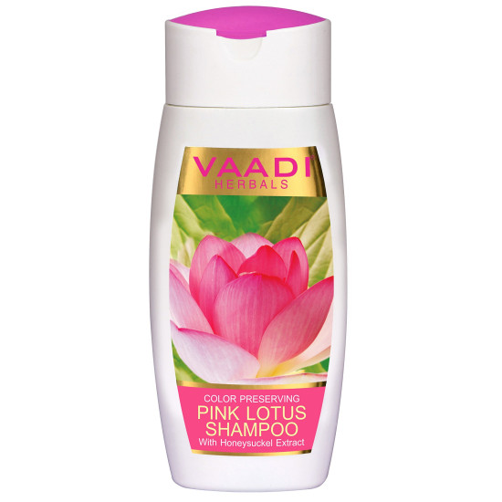 Vaadi Herbals Color Preserving Pink Lotus Shampoo - Enhances Shine & Softness