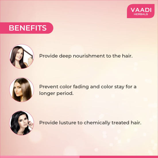 Vaadi Herbals Color Preserving Pink Lotus Shampoo - Enhances Shine & Softness