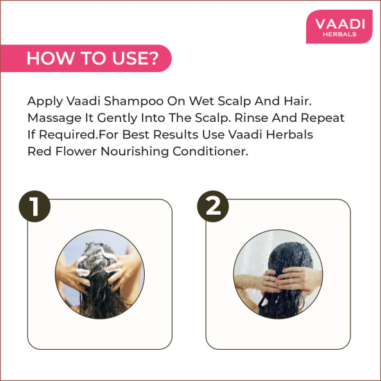 Vaadi Herbals Color Preserving Pink Lotus Shampoo - Enhances Shine & Softness