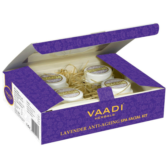 Vaadi Herbals Lavender Anti Ageing Spa Facial Kit with Rosemary Extract - Rejuvenates Skin