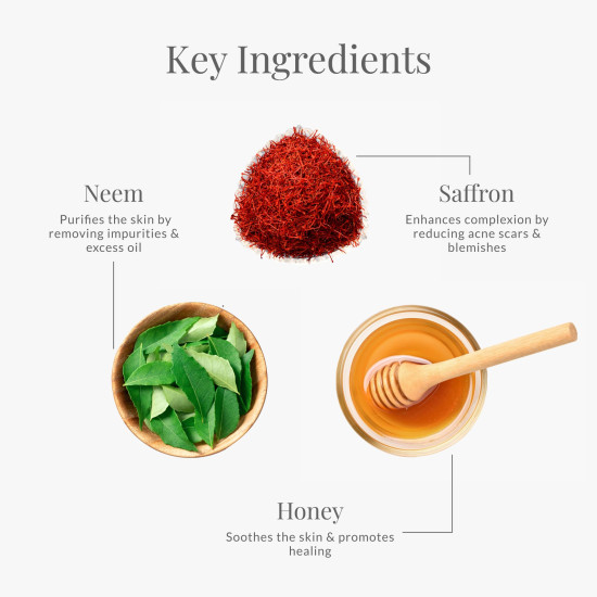 Forest Essentials Delicate Facial Cleanser with Kashmiri Saffron & Neem - Ayurvedic Purifying Face Wash